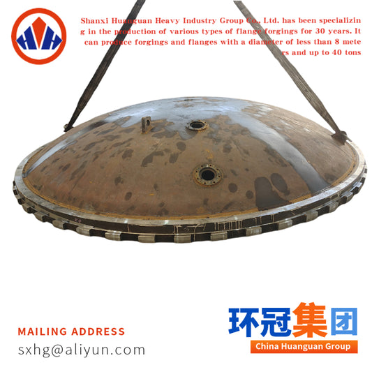 Large Diameter Forged Dished Head with Machined Rim