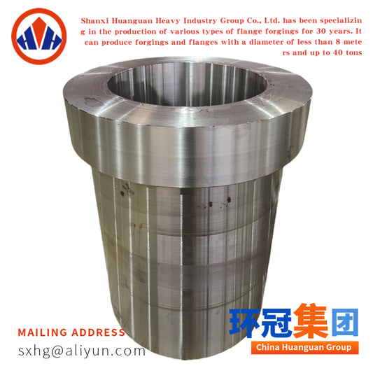 Ống trụ rỗng có mặt bích bằng thép rèn chịu tải nặng | Ống lót gia công công nghiệp có mặt bích