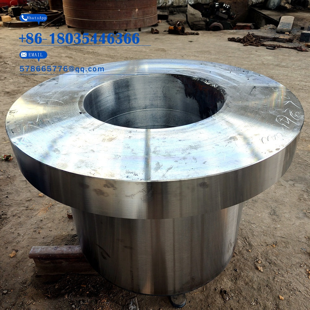 DIN Roll Shell Forging – Machined Steel Flanged Roller Sleeve with Stepped Bore