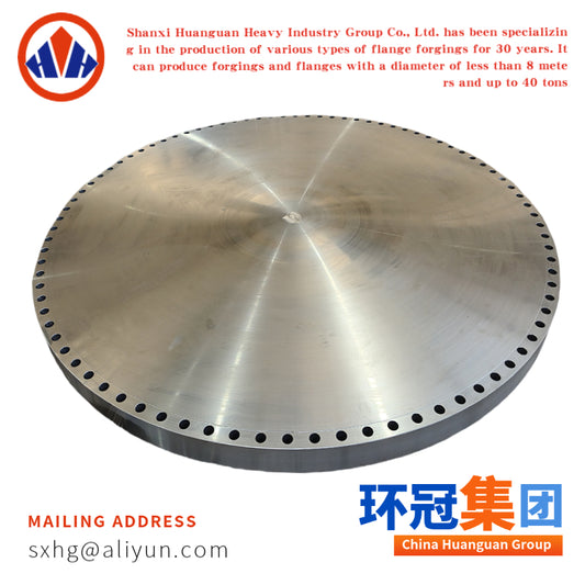 Flange Buta Keluli Tempa Tugas Berat | Flange Mesin Diameter Besar Perindustrian dengan Lubang Bolt
