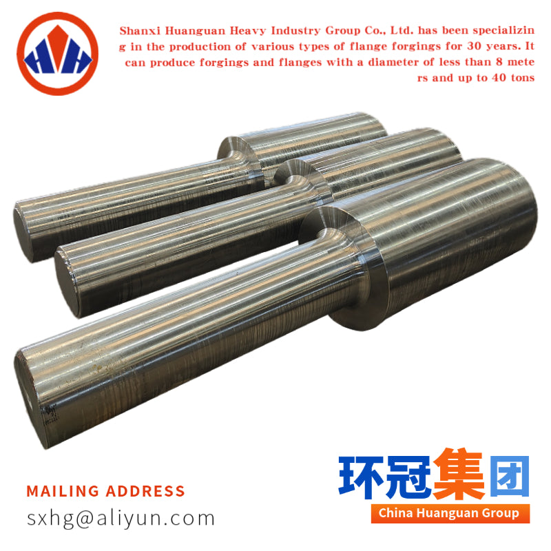 Forged Flanged Shaft Multi Size Industrial Shaft Forging Custom Available