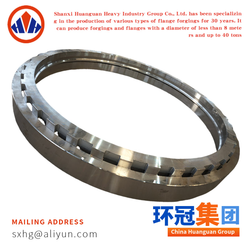 Custom Machined Forged Ring with Slots, Alloy Steel Ring Forging for Industrial Machinery