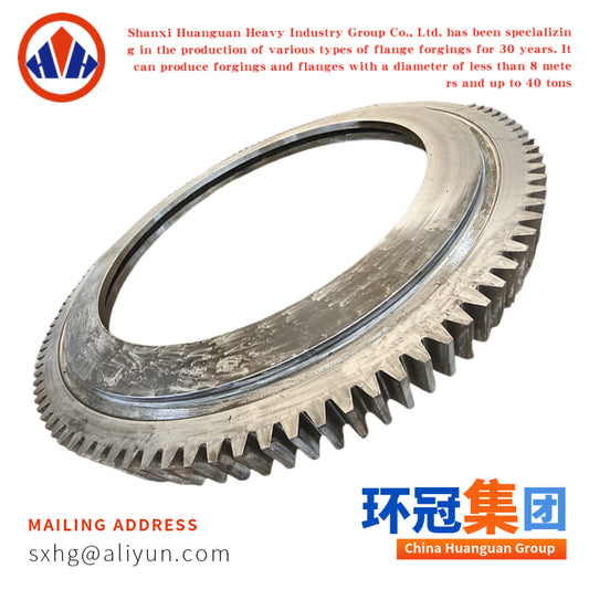 Custom Forged Gear Ring | Alloy Steel Rolled Ring Forging with External Teeth for Heavy Machinery