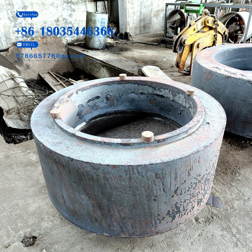 Roll Crusher Roll Shell Forging – Rough-Machined Thick-Wall Cylinder with Flange