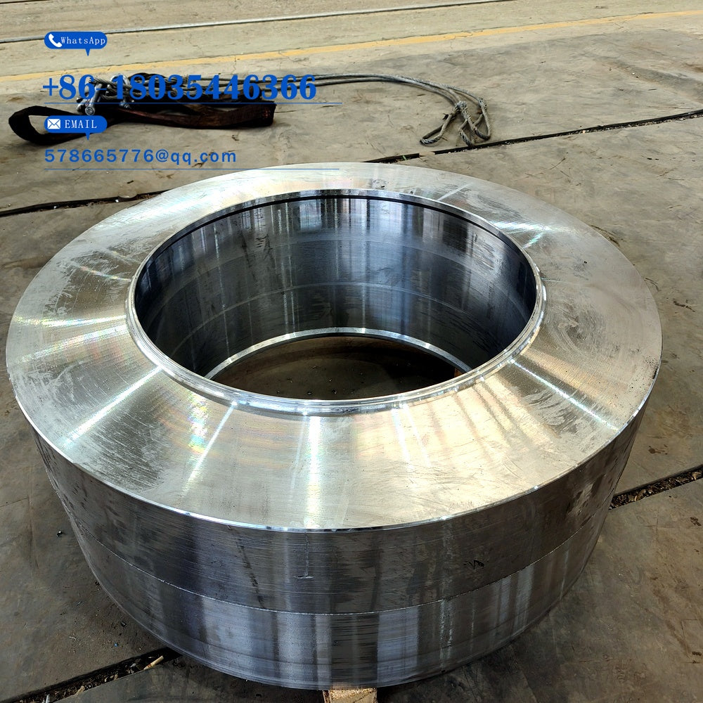 Stepped Flange Cylindrical Forging Large Diameter Short Barrel with Raised Rim