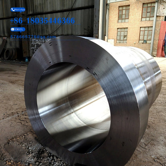 Thick-Wall Cylinder Forging with Bolt Holes – Precision Turned Heavy Steel Tube Mold