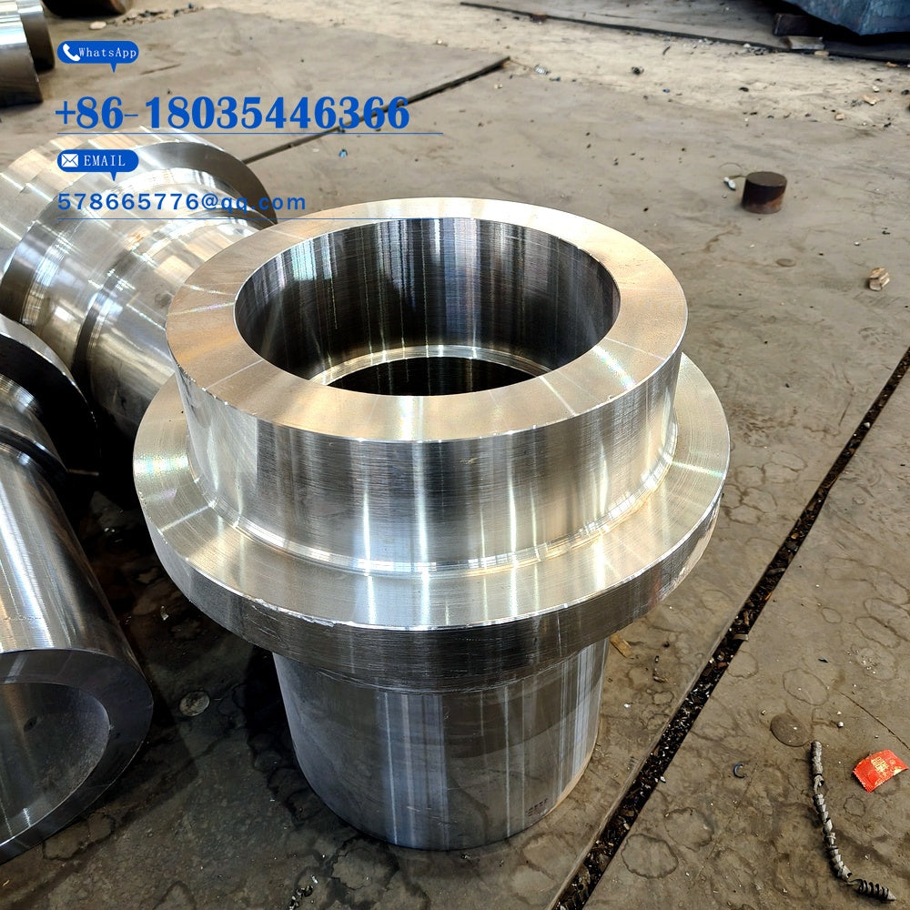 Flanged Tube Nipple Forging – Heavy Steel Nozzle Cylinder Custom Forged