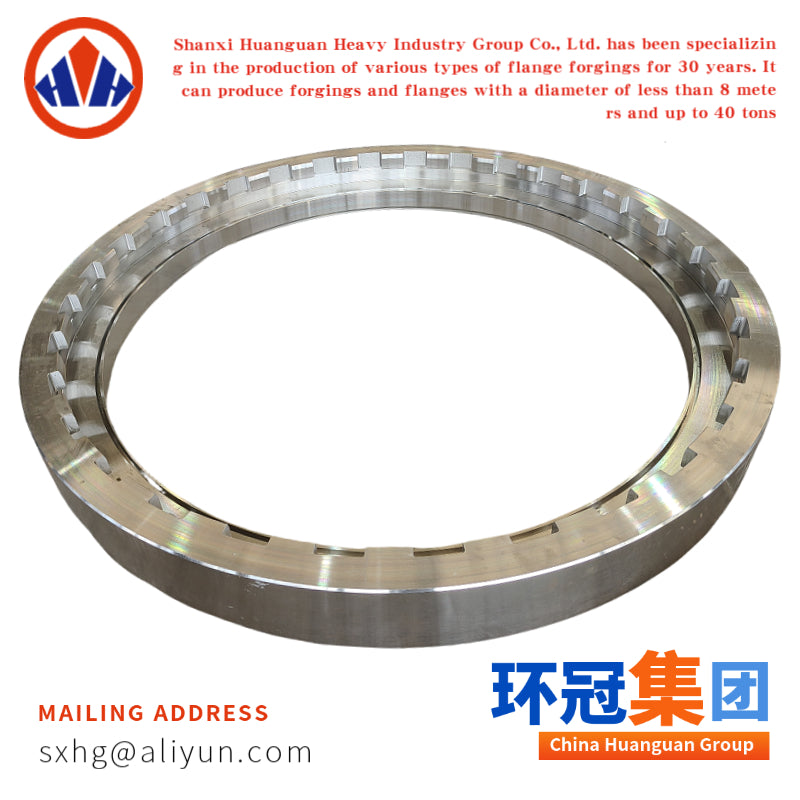 Precision Rolled Ring Forging with Internal Teeth for Slewing Bearing and Wind Power Applications