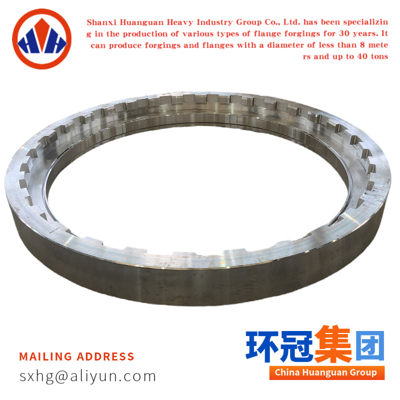 Rolled Ring Forging with Internal Gear Teeth for Slewing Bearing and Wind Power Applications